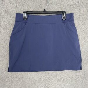 Columbia Skort Women's Sz L Navy Elastic Waist Pockets Shorts Stretch Skirt